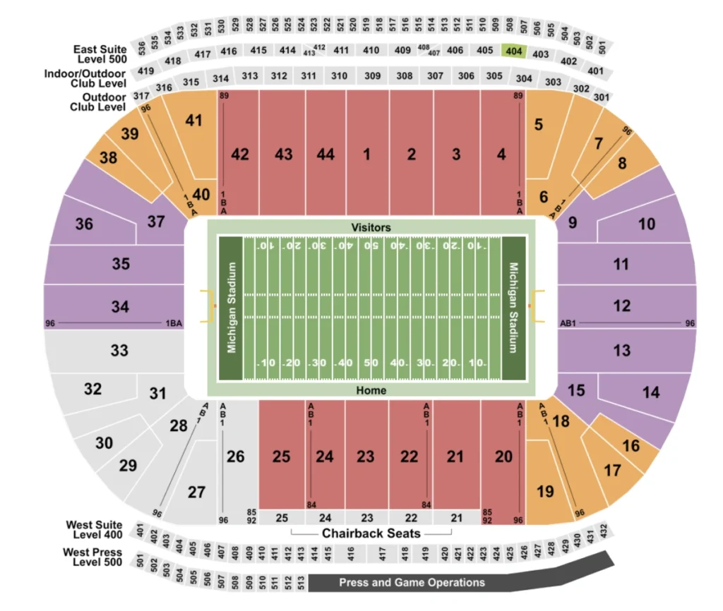 michigan stadium seating chart